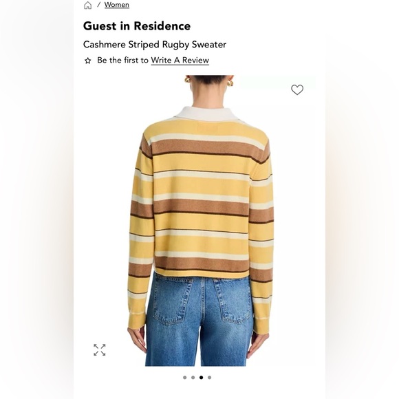 NWT Guest In Residence cashmere Rugby sweater - Picture 4 of 7